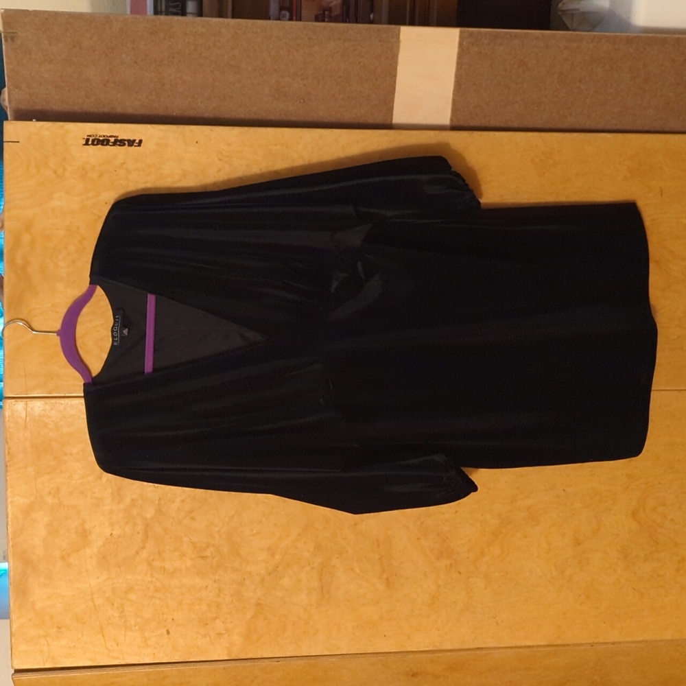 Eloquii Black Velvet Cocktail dress